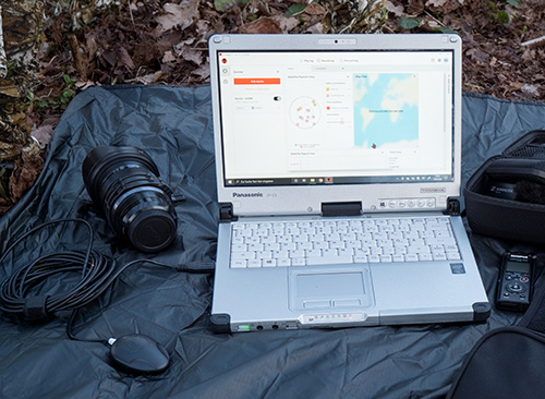 GPS-Koordinaten der Wildkamera mit Notebook und GPS-Maus erfassen